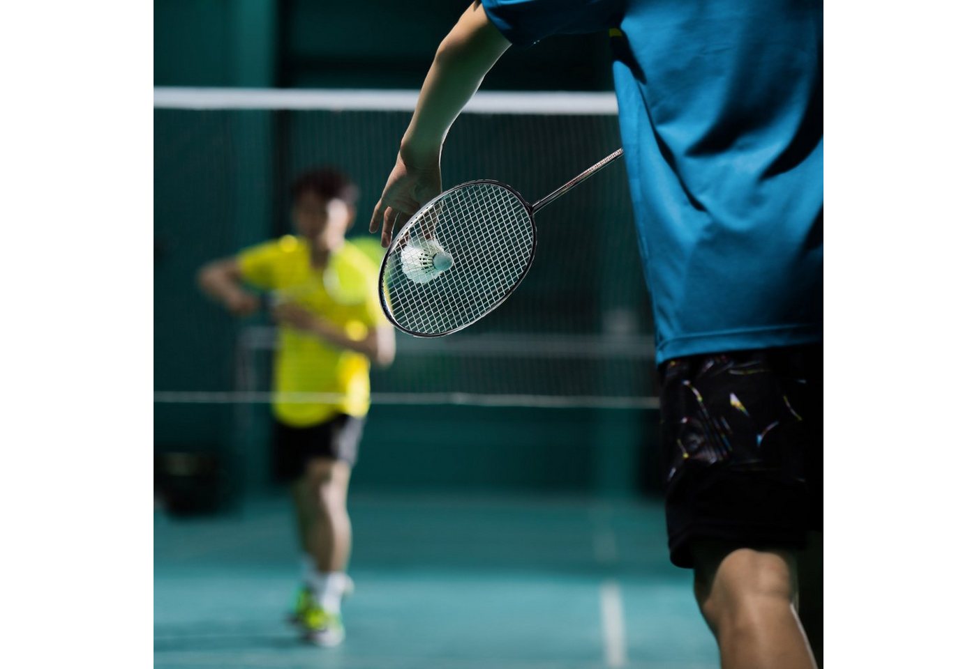 relaxdays Badmintonschläger 2 x Badmintonset mit Tasche, (5-tlg)