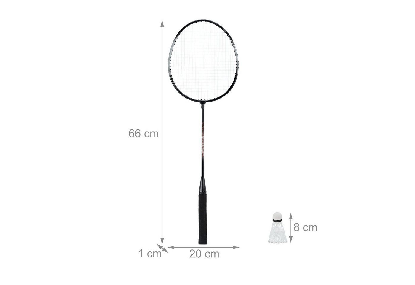 relaxdays Badmintonschläger 2 x Badmintonset mit Tasche, (5-tlg) Bild 5