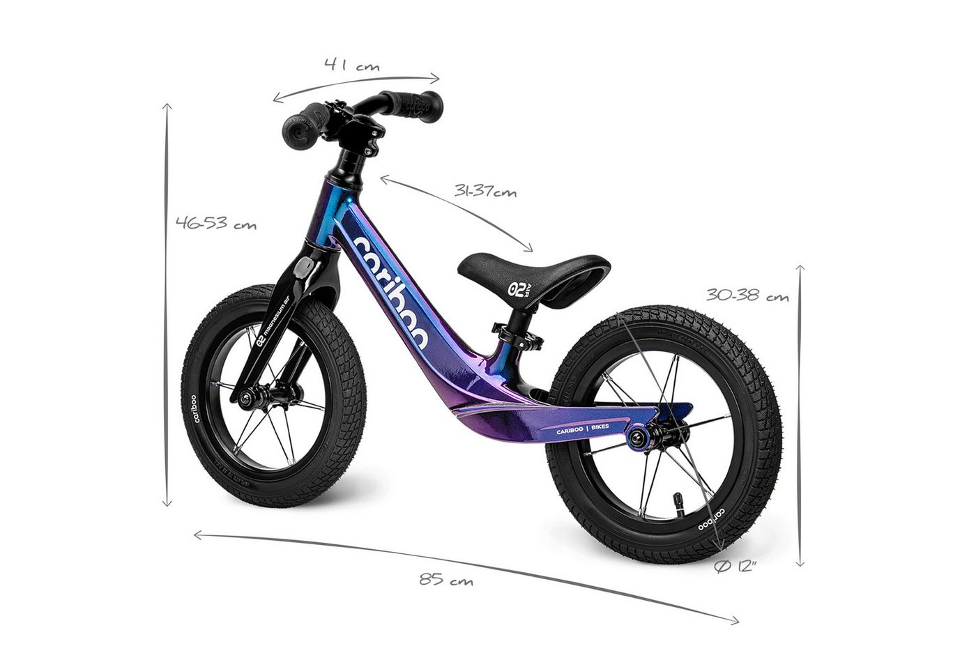 Cariboo Fahrrad-Laufrad CARIBOO MAGNESIUM AIR 12-Zoll-Luftreifen