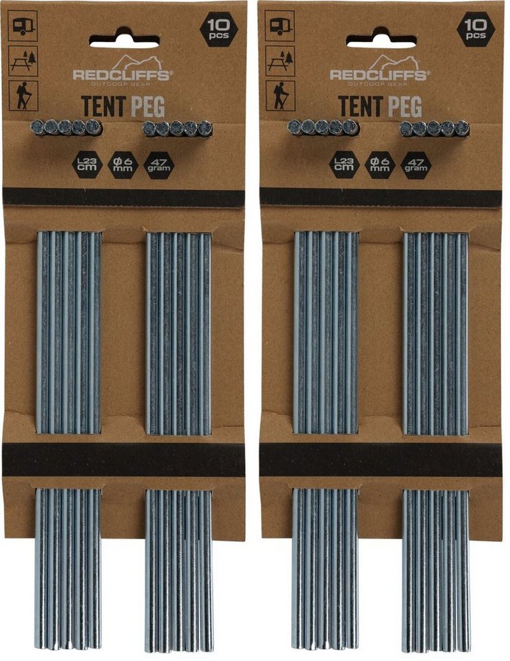 Progarden Zelthering Bodenanker Hering Erdnagel Zeltnagel Erdanker, (Set, 20-St., Packung), 20tlg, Camping, Metall, Zelten, Zubehör