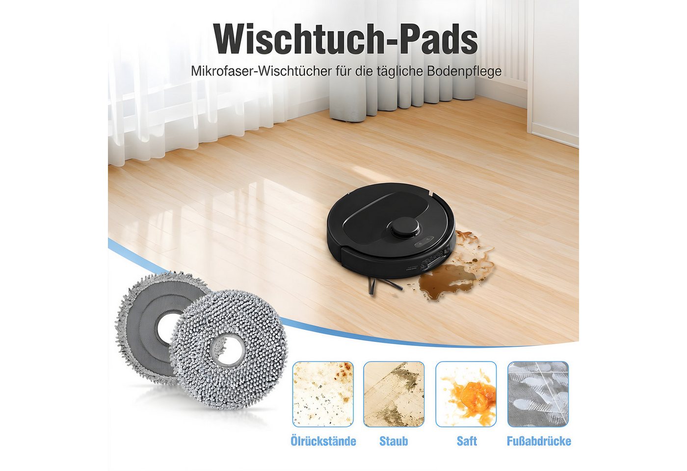 SURFOU Staubsaugerdüsen-Set 24 Stück Zubehör für Roborock QV 35A / QV 35S/Qrevo S Pro, (QR598 Saugroboter)
