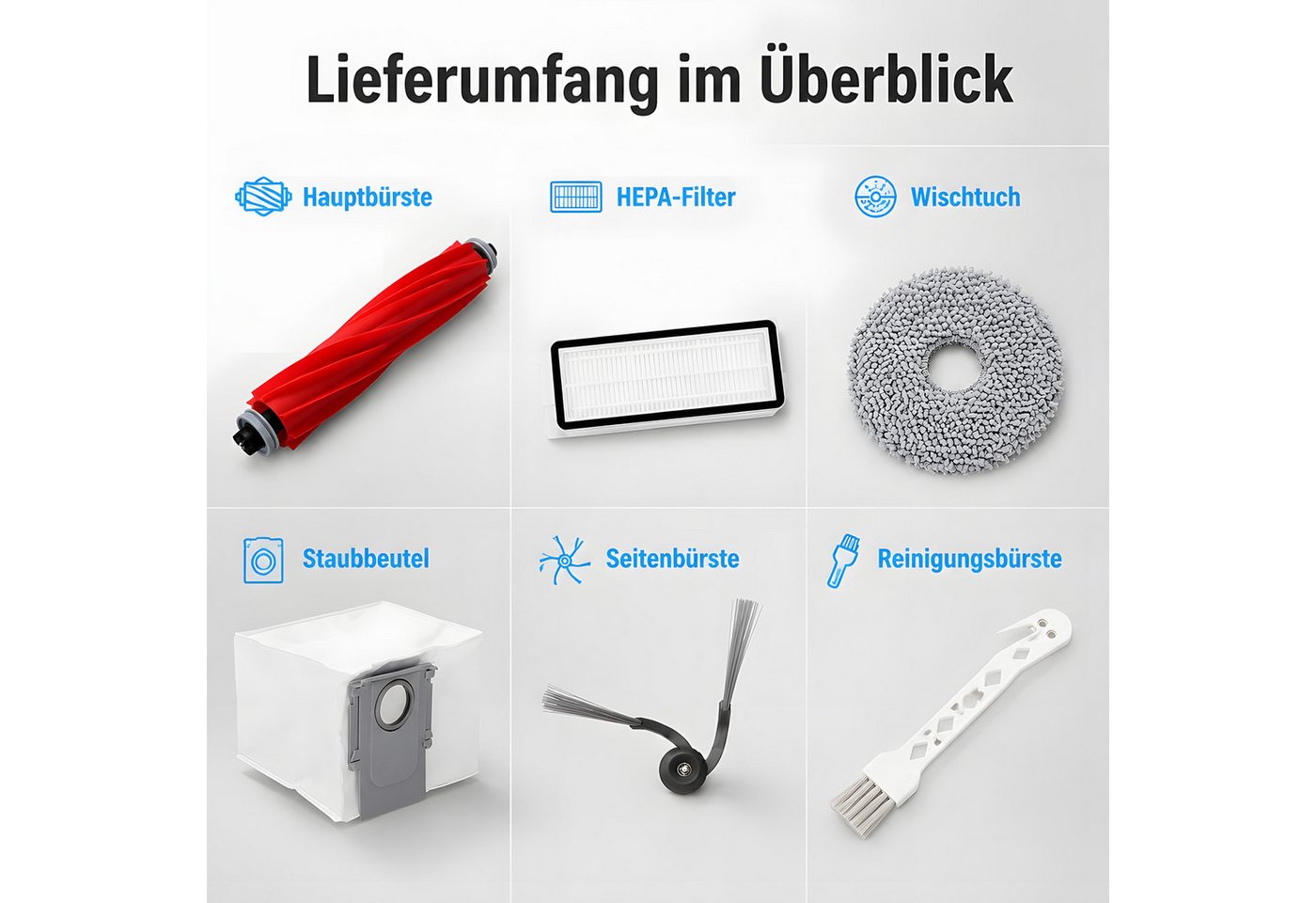 SURFOU Staubsaugerdüsen-Set 24 Stück Zubehör für Roborock QV 35A / QV 35S/Qrevo S Pro, (QR598 Saugroboter) Bild 4