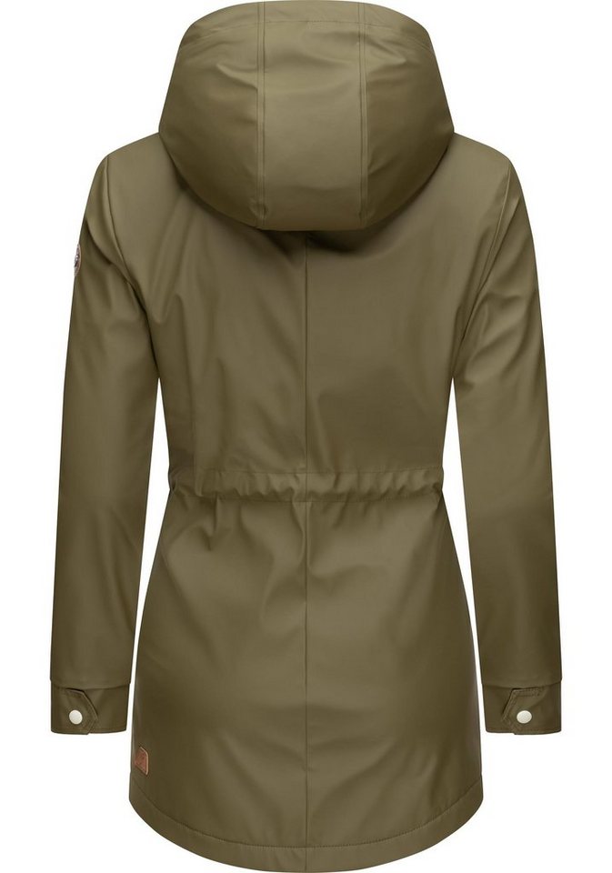 Ragwear Regenmantel Monadis Rainy Intl. modischer Regenparka mit kuschligem Innenfutter