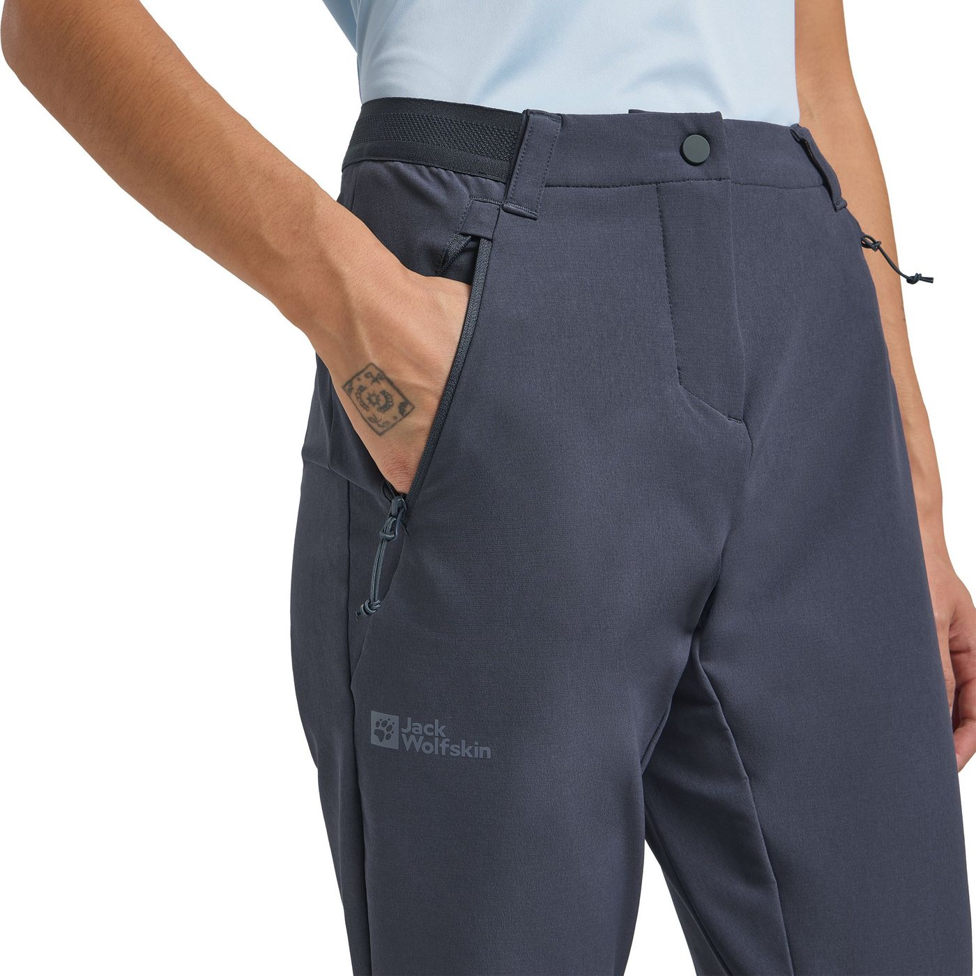 Jack Wolfskin Softshellhose GEIGELSTEIN SLIM PANTS W Softshellhose, wasserabweisend, atmungsaktiv