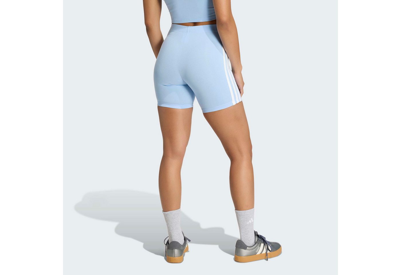 adidas Sportswear Trainingstights W 3S SJ BK SHO kurze Leggings, mittelhoher Bund, flacher, elastischer Bund Bild 2