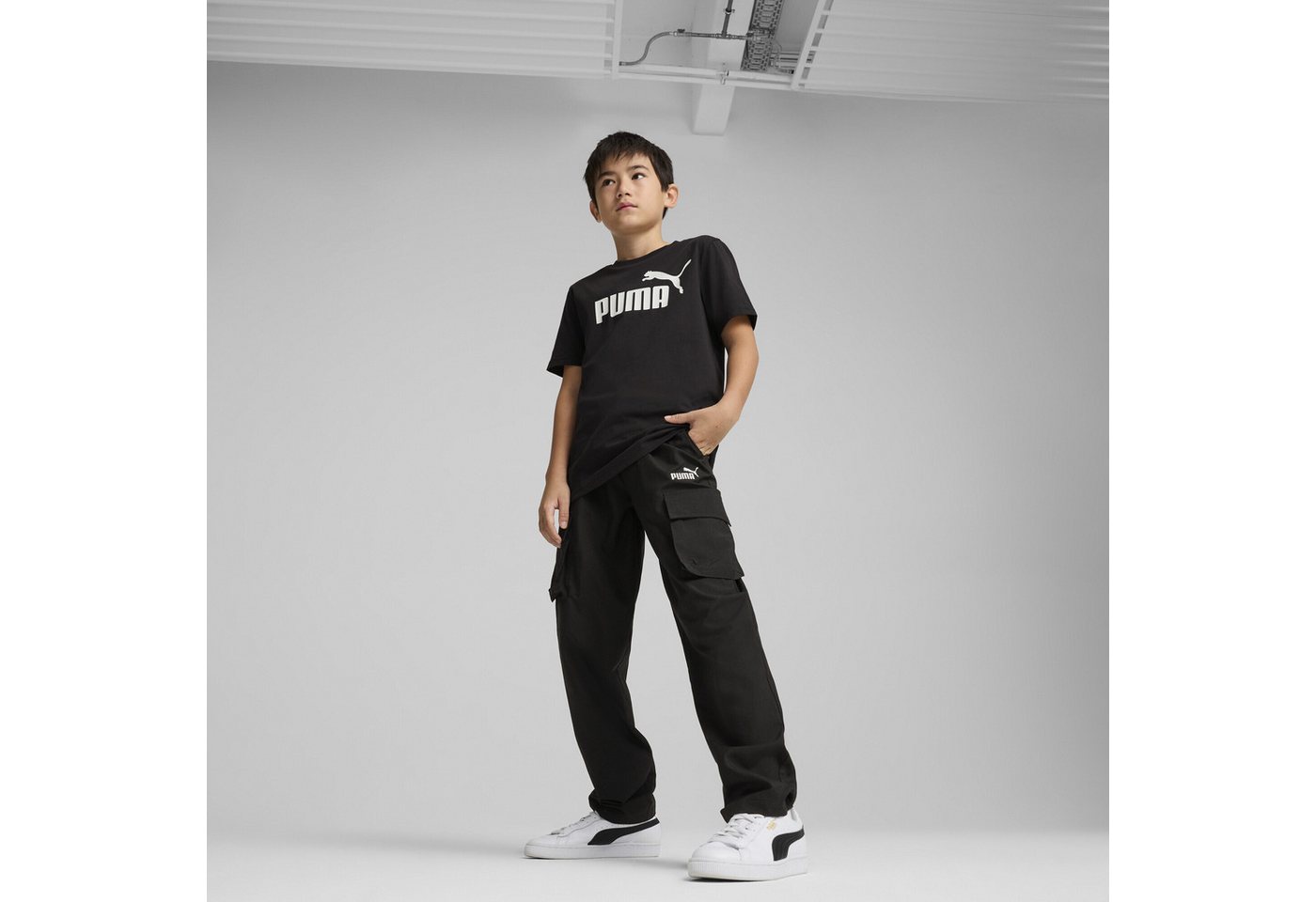 PUMA Sporthose ESS No. 1 Logo Gewebte Cargohose Jungen Bild 2