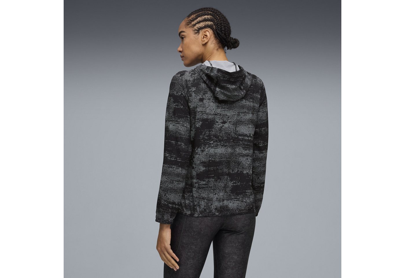 PUMA Trainingsjacke Run Velocity Gewebte Jacke mit Print Damen