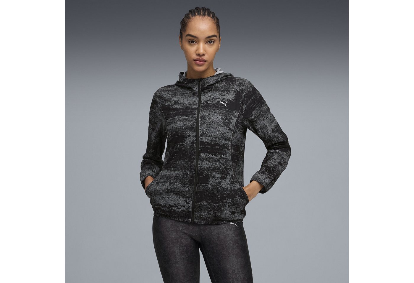 PUMA Trainingsjacke Run Velocity Gewebte Jacke mit Print Damen Bild 4