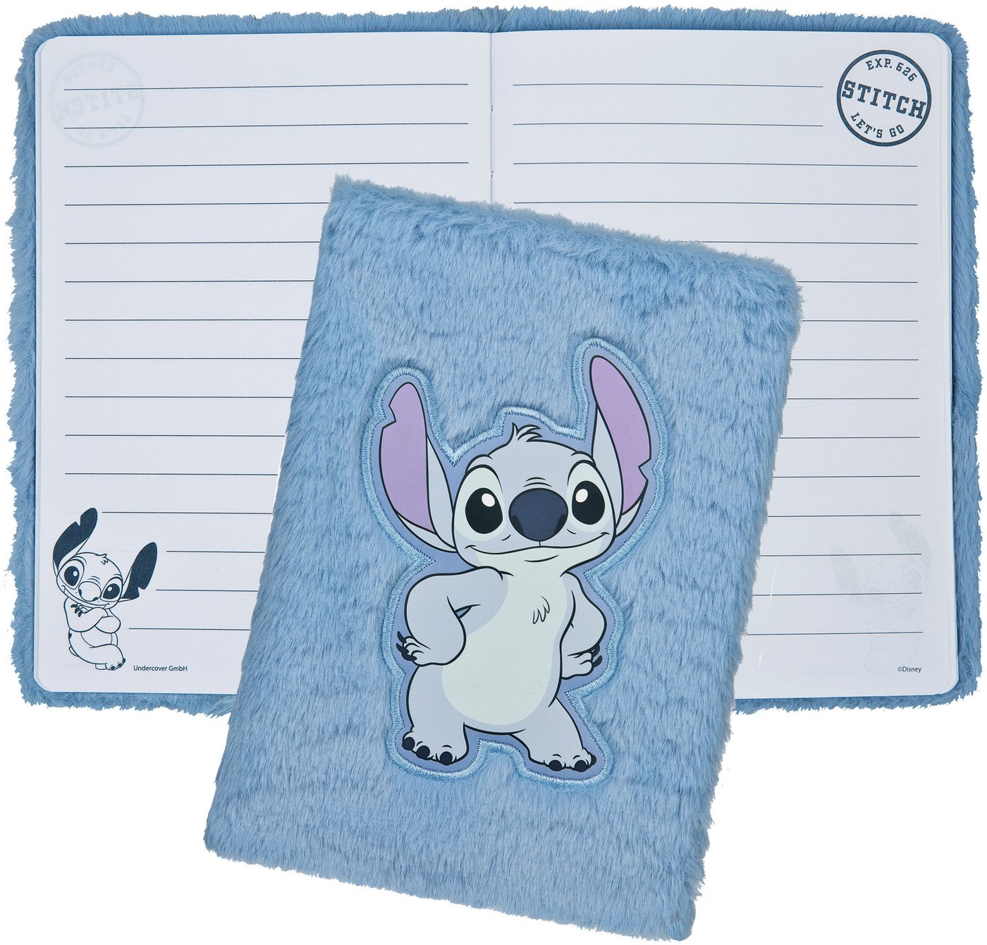 UNDERCOVER Kinderrucksack Stitch Plüsch (Set, 3-tlg), inklusive Schlampermäppchen und Notizbuch Bild 3