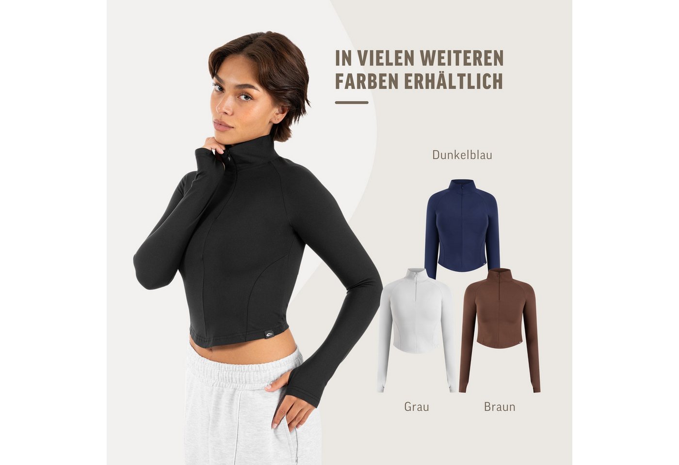Smilodox Trainingsjacke Nuvolis Sportjacke Damen, atmungsaktive Jacke für Gym & Freizeit Slim Fit, Stehkragen, elastisch, sportlich, funktional