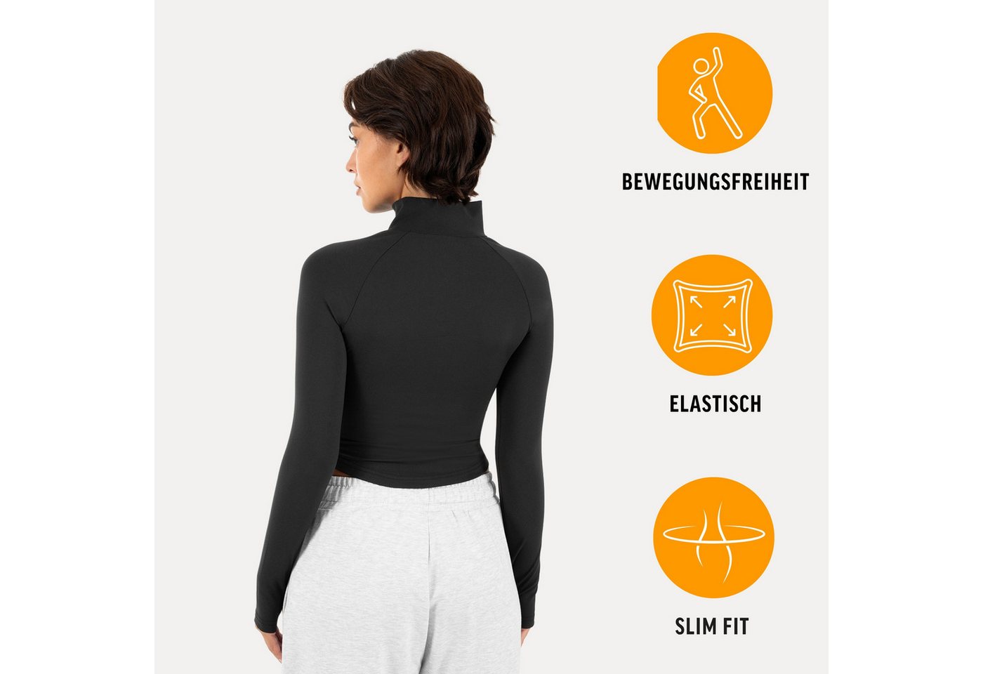 Smilodox Trainingsjacke Nuvolis Sportjacke Damen, atmungsaktive Jacke für Gym & Freizeit Slim Fit, Stehkragen, elastisch, sportlich, funktional Bild 2