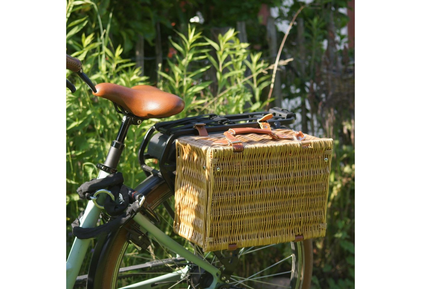 UNUS GARDEN Fahrradkorb Picknickkorb für den Gepäckträger