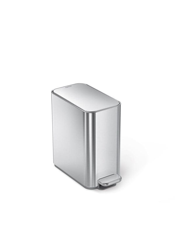 Simplehuman 5L schlanker Pedaleimer, gebürsteter Edelstahl