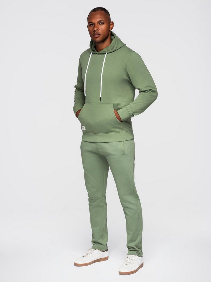 OMBRE Sweatanzug Herren Sweatanzug Bequem Baumwolle Regular Fit Grün XL (kein Set, 1-tlg., Komplet) Bild 2