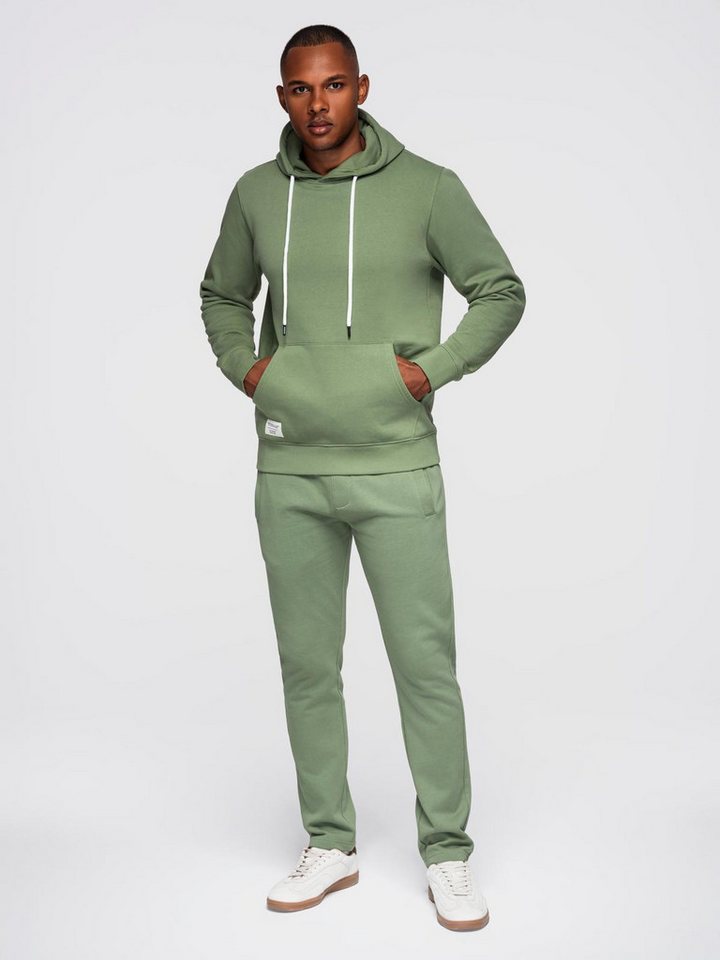 OMBRE Sweatanzug Herren Sweatanzug Bequem Baumwolle Regular Fit Grün XL (kein Set, 1-tlg., Komplet) Bild 3