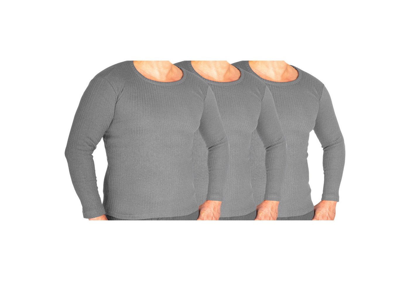 TEXEMP Thermounterhemd Herren Thermounterwäsche Unterwäsche 3 Stück Unterziehhemd Winter (3-St., 3er Pack) Premium Qualität: Atmungsaktiv, Feuchtigkeitsabführend Bild 2