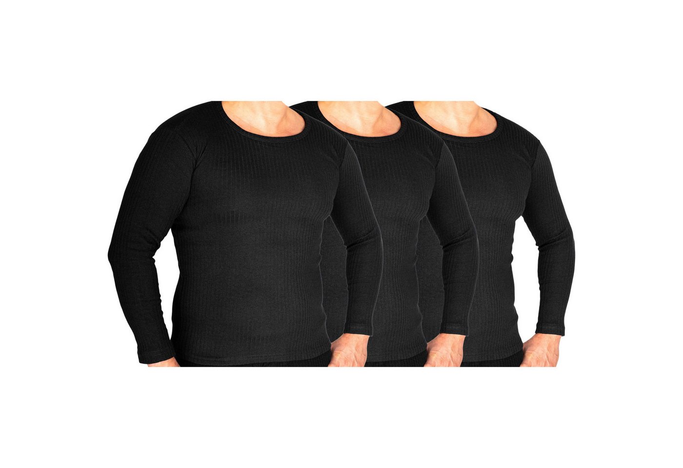 TEXEMP Thermounterhemd Herren Thermounterwäsche Unterwäsche 3 Stück Unterziehhemd Winter (3-St., 3er Pack) Premium Qualität: Atmungsaktiv, Feuchtigkeitsabführend Bild 5