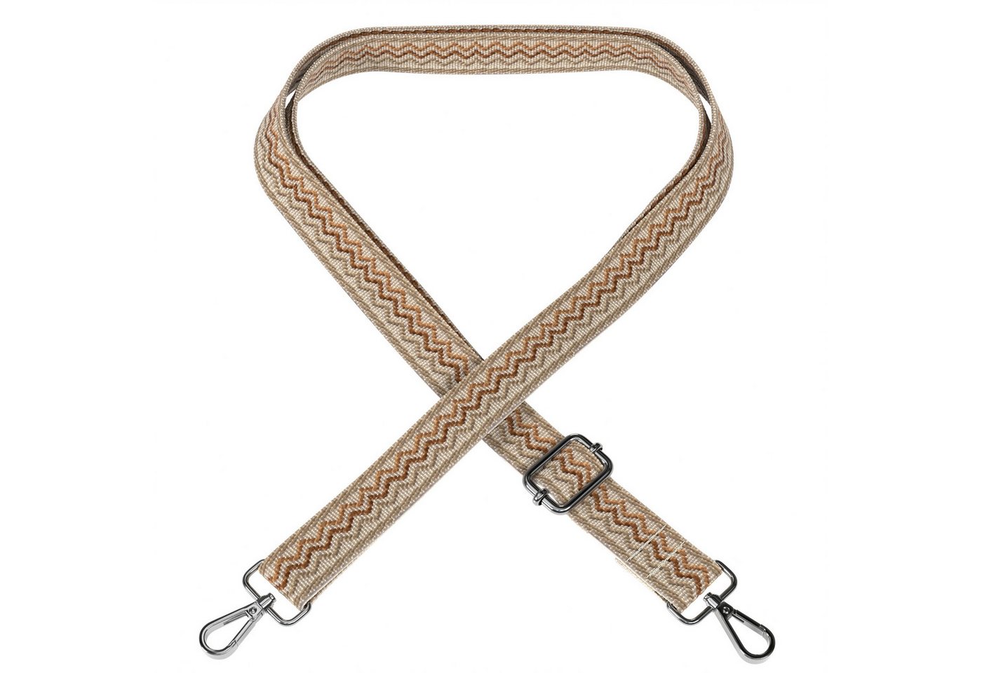 EAZY CASE Schulterriemen Ersatz Taschenriemen Boho Style Buntes Taschenband Universal Wave Style Festival Accessoire Beige Bild 4