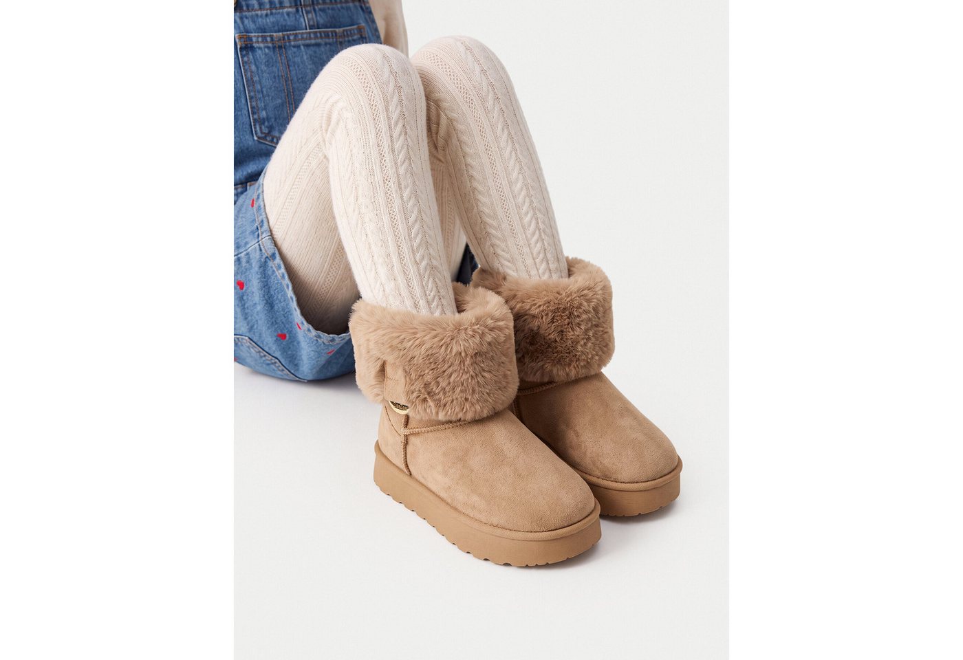 DeeZee Deezee Mädchen Schneestiefel 5907964265542 Beige Snowboots Bild 3