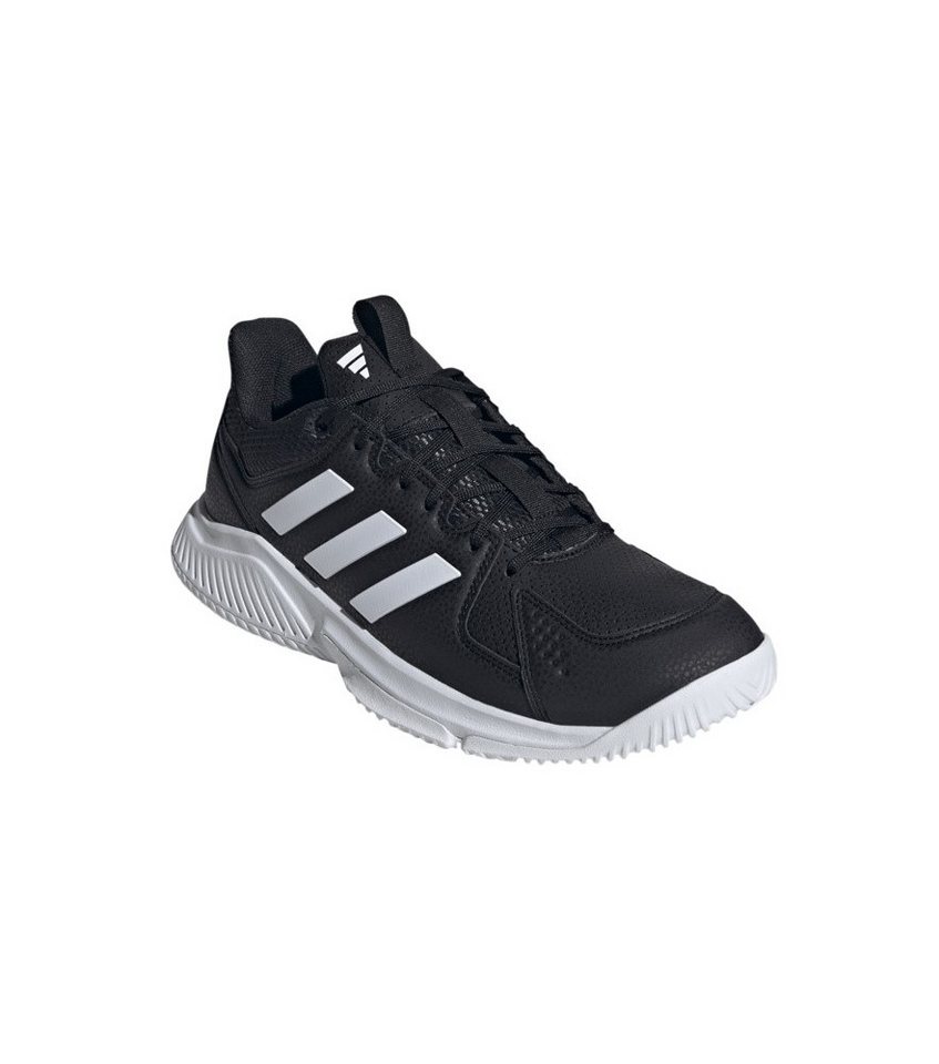 adidas Performance Hallen-Indoorschuhe Court Flight schwarz/weiss Herren Badmintonschuh Bild 3