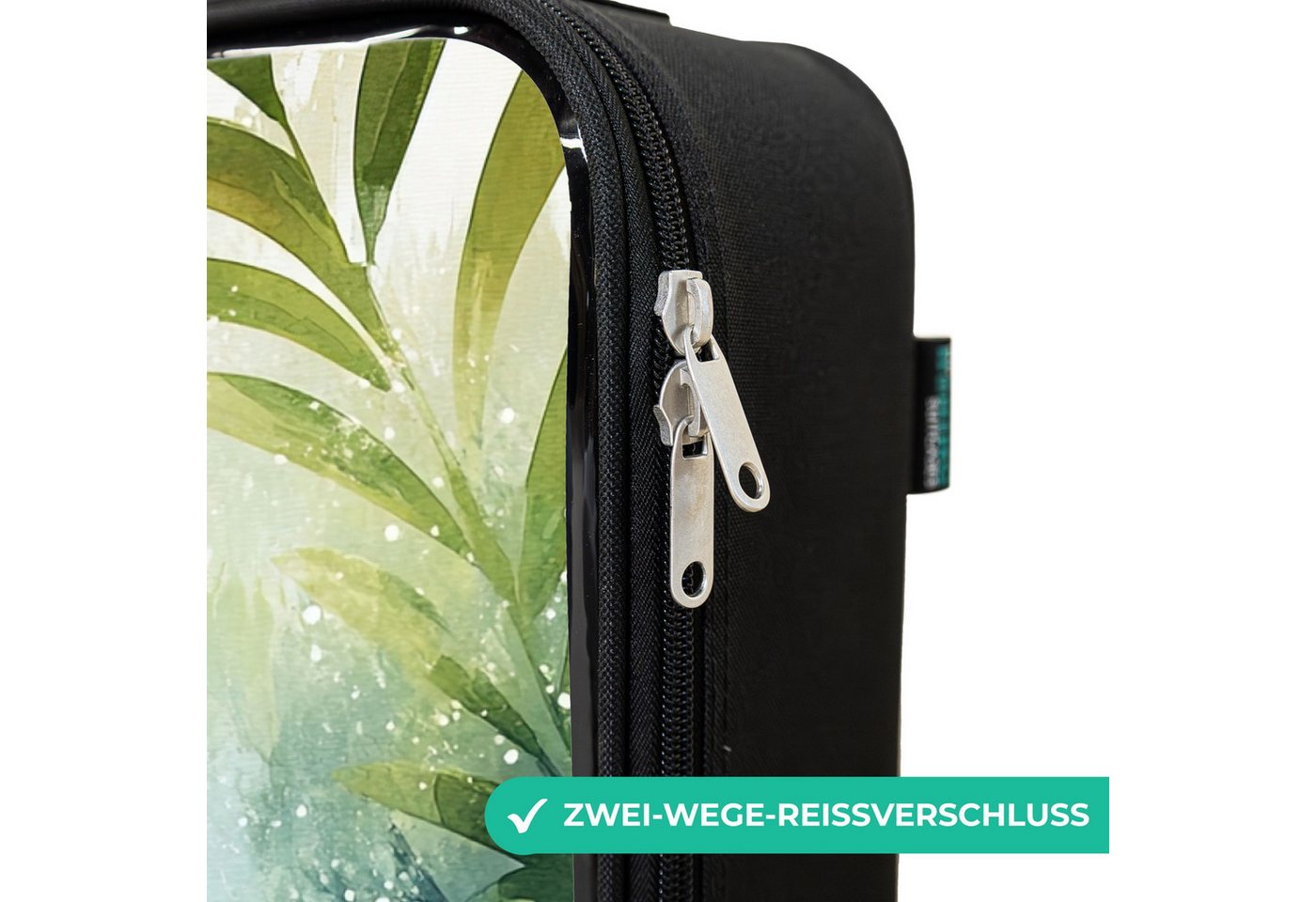 NoBoringSuitcases.com© Kinderkoffer mit leuchtende Räder - Dino - Schildkröte - Dschungel, 2 Rollen, Kinder Koffer Klein, Trolley Handgepäck, Reisekoffer