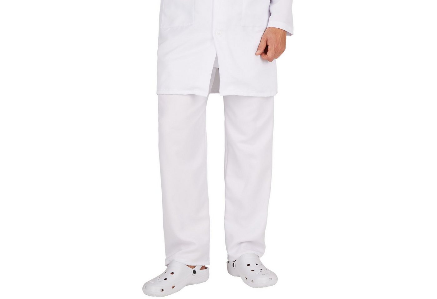 dressforfun Kostüm Arzt, auch Mediziner, in der Farbe weiß, Gr. M, Knielanger Mantel, Qualität zu einem Preis, Strapazierfähige Hose, Coole Verkleidung Bild 2