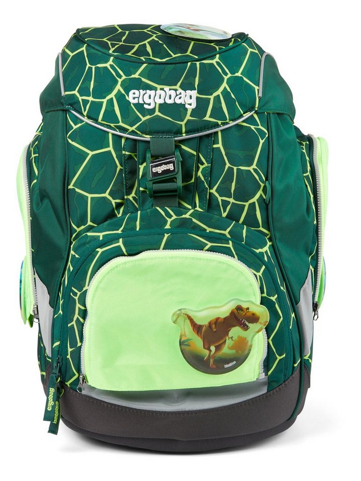 ergobag Schulranzen Fluo LED Zip Set (3-tlg), reflektierend