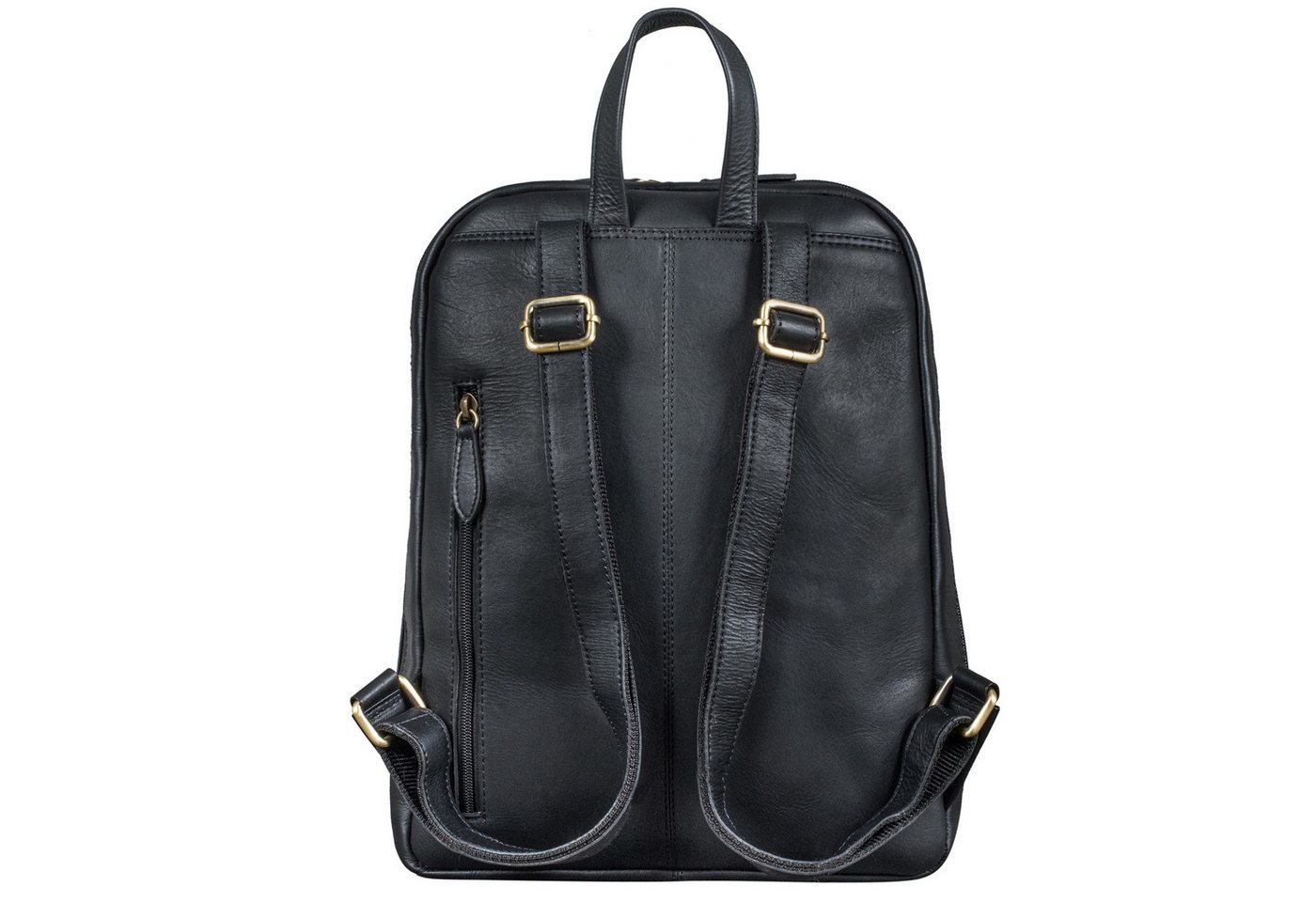 Benthill Rucksack Rucksack Echt Leder Damen Herren Daypack Backpack Lederrucksack, Reißverschlussfach Bild 4