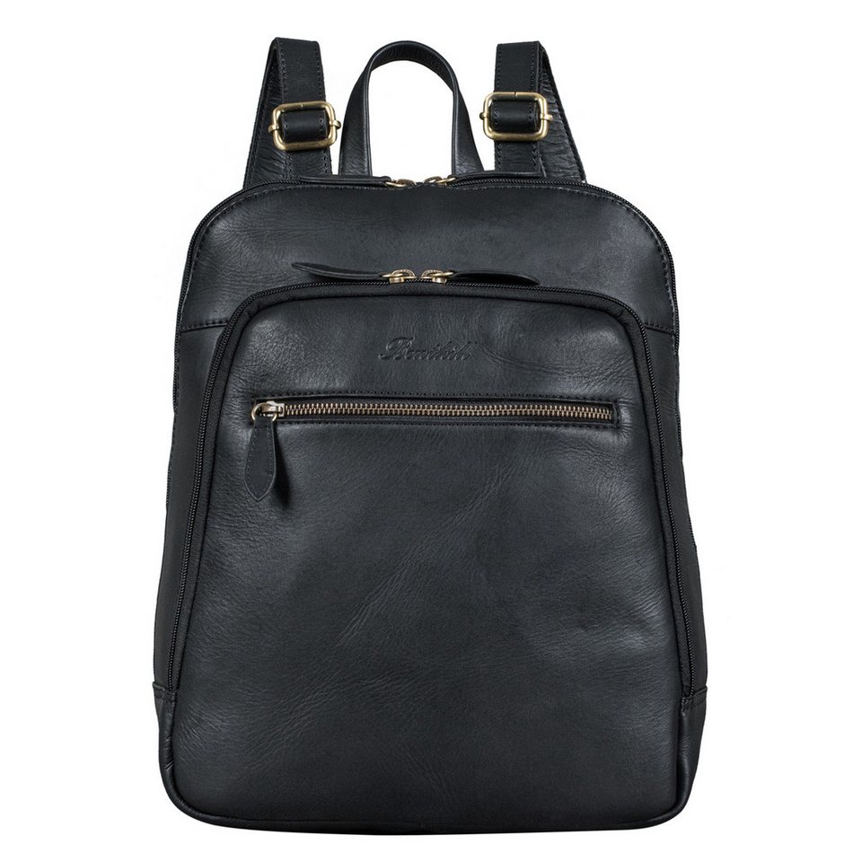 Benthill Rucksack Rucksack Echt Leder Damen Herren Daypack Backpack Lederrucksack, Reißverschlussfach Bild 5