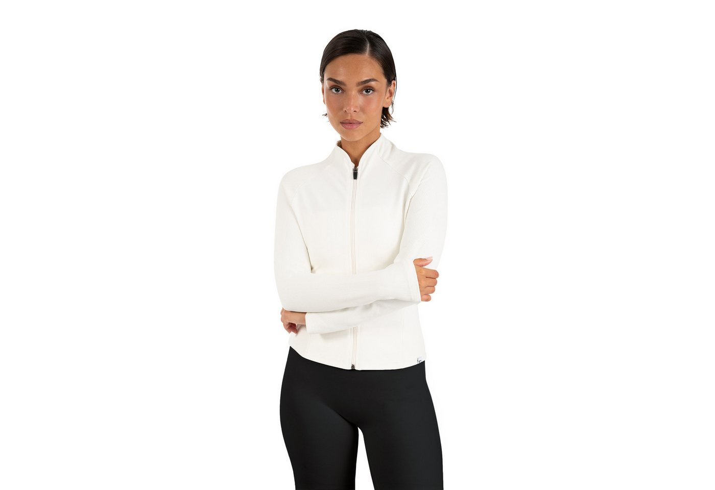 Smilodox Trainingsjacke Solvea Damen, Sportjacke, Shaped Fit, Gymkleidung, Sportjacke Figurbetont, Stehkragen, Reißverschluss, Jacke für Fitness, Yoga