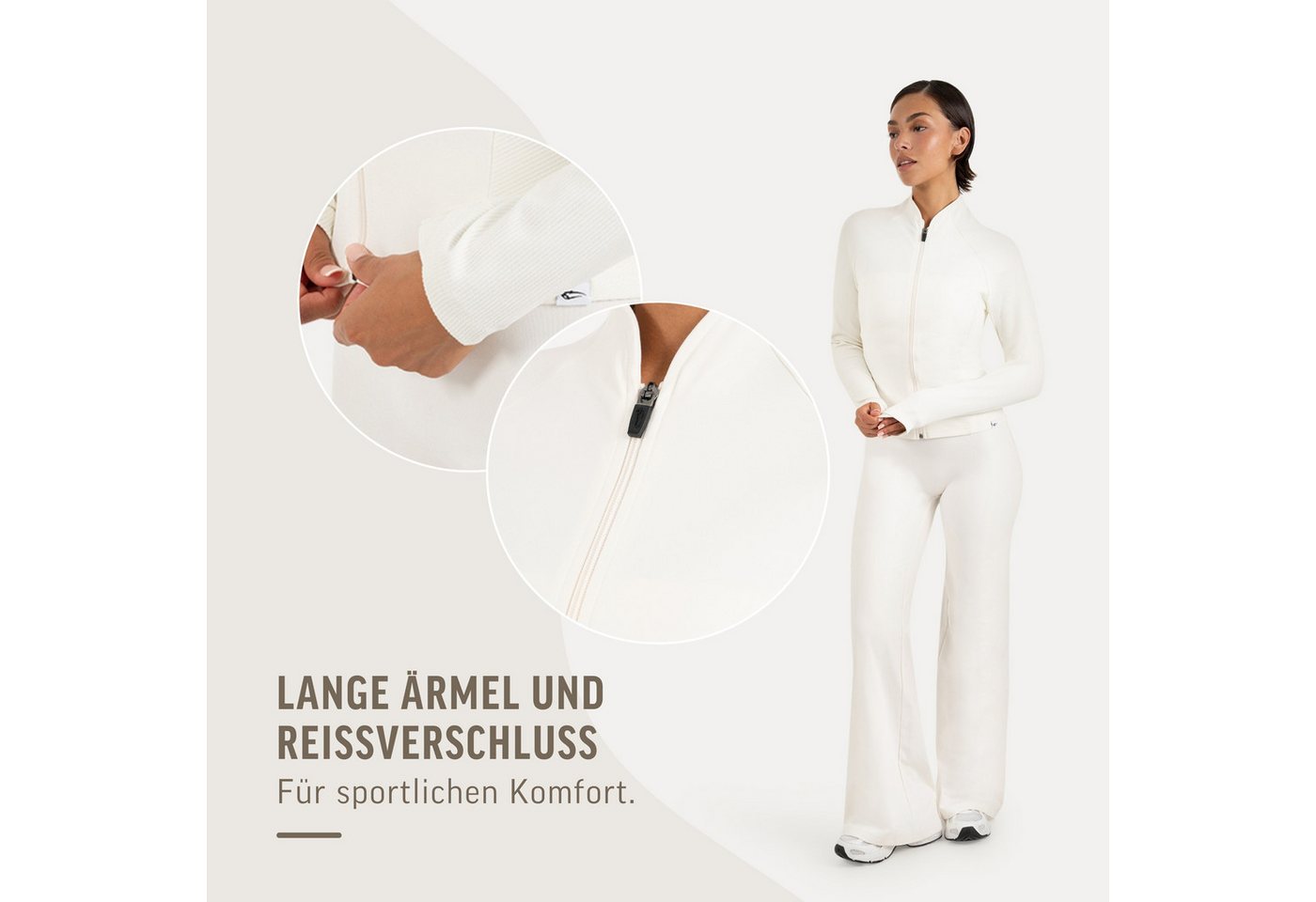 Smilodox Trainingsjacke Solvea Damen, Sportjacke, Shaped Fit, Gymkleidung, Sportjacke Figurbetont, Stehkragen, Reißverschluss, Jacke für Fitness, Yoga Bild 3