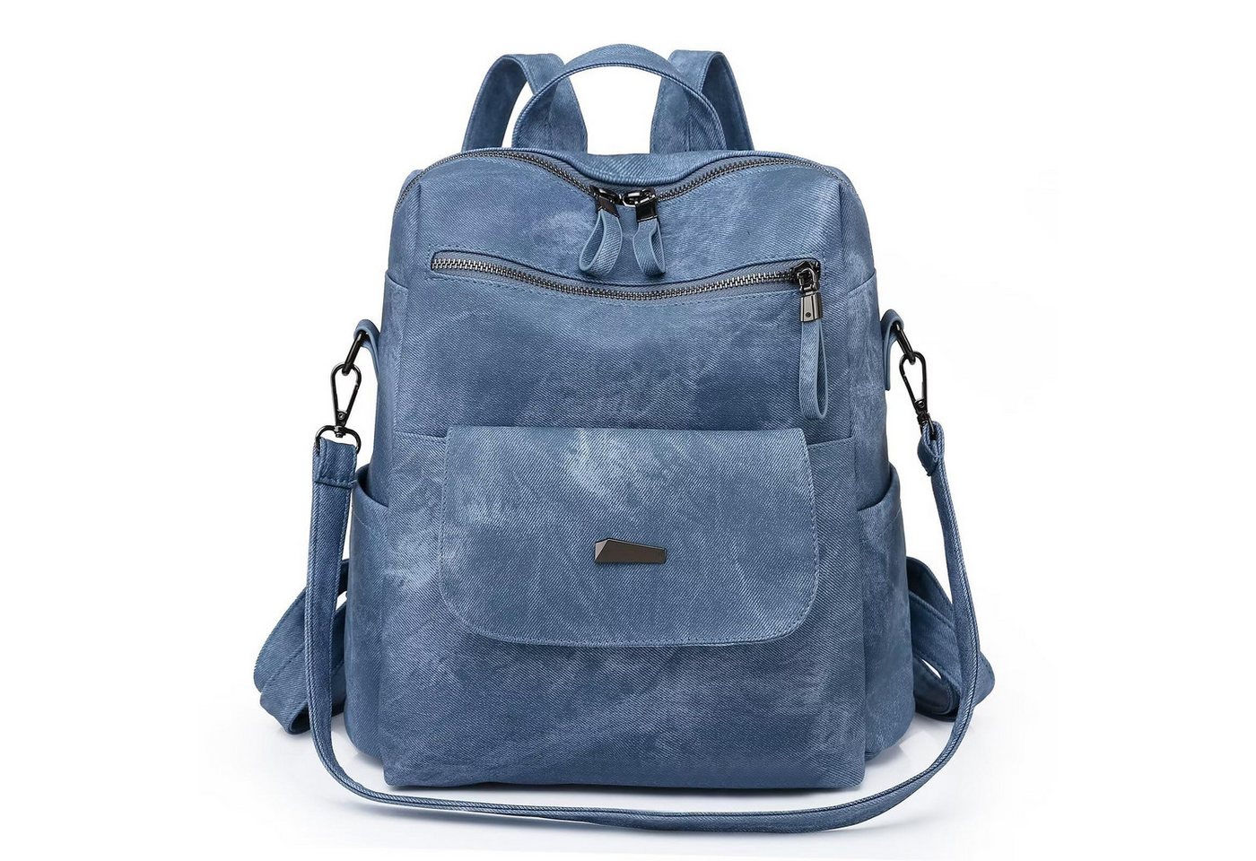 nsihing Rucksack Rucksack Tasche aus Kunstleder, Multifunktionale Schultertasche, Kompakt & Wasserabweisend, als Rucksack oder Schultertasche tragbar Bild 2