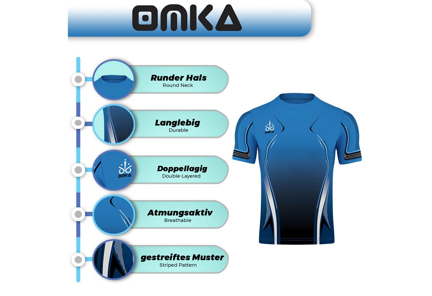 OMKA Fußballtrikot OK7216 OMKA Trikot Teamsport Teamwear Fantrikot Shirt Jersey Bild 2