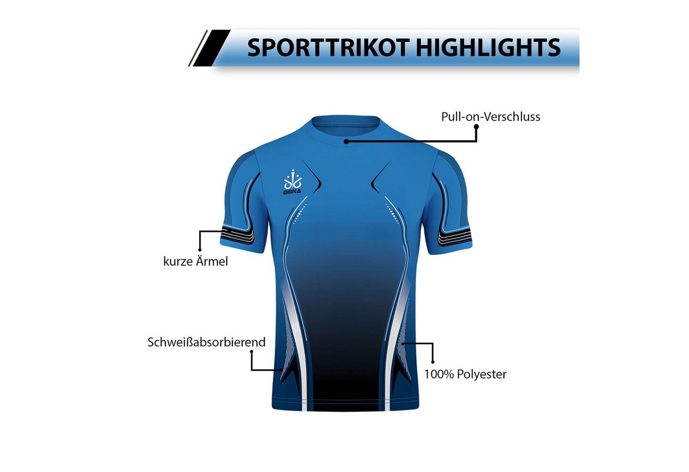 OMKA Fußballtrikot OK7216 OMKA Trikot Teamsport Teamwear Fantrikot Shirt Jersey Bild 5
