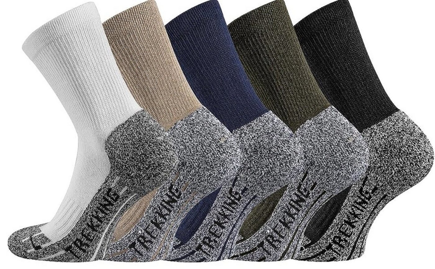 TippTexx 24 Funktionssocken 4 Paar COOLMAX Sportsocken, Performance Trekkingsocken, Unisex (4 Paar) mit Frotteesohle & anatomisch geformter Rippenstrick Bild 2