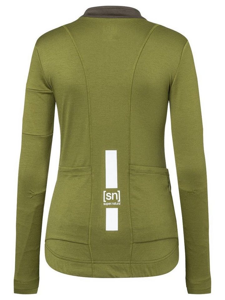 SUPER.NATURAL Radtrikot Merino Fahrradtrikot W GRAVA LS JERSEY Merino-Materialmix mit reflektierenden Logos Bild 4