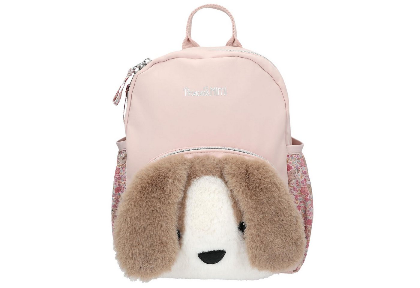Depesche Kinderrucksack Rucksack in Rosa mit Hunde Motiv und Schlappohren, verstellbare Träger, Plüschmaterial, Tasche