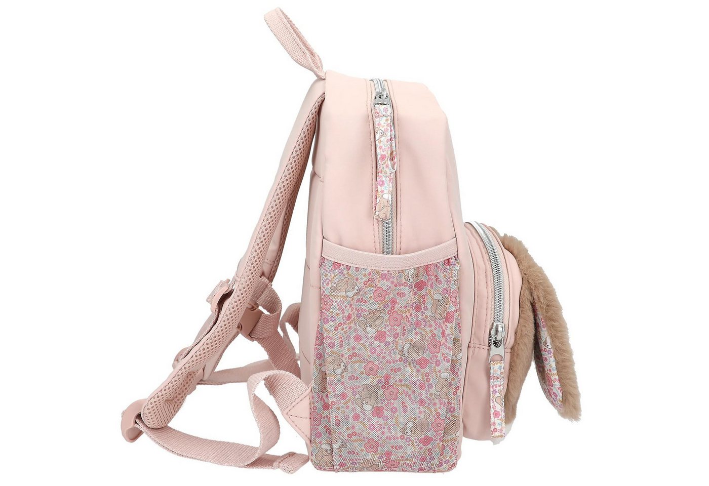 Depesche Kinderrucksack Rucksack in Rosa mit Hunde Motiv und Schlappohren, verstellbare Träger, Plüschmaterial, Tasche Bild 3