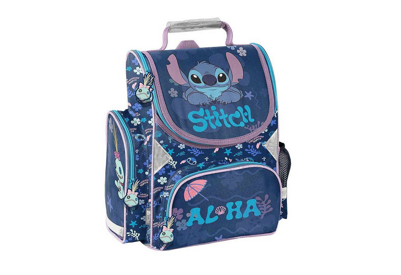 PASO Schulrucksack (Schulset, 3-tlg), Stitch, 3-tlg. Set, Dunkelblau