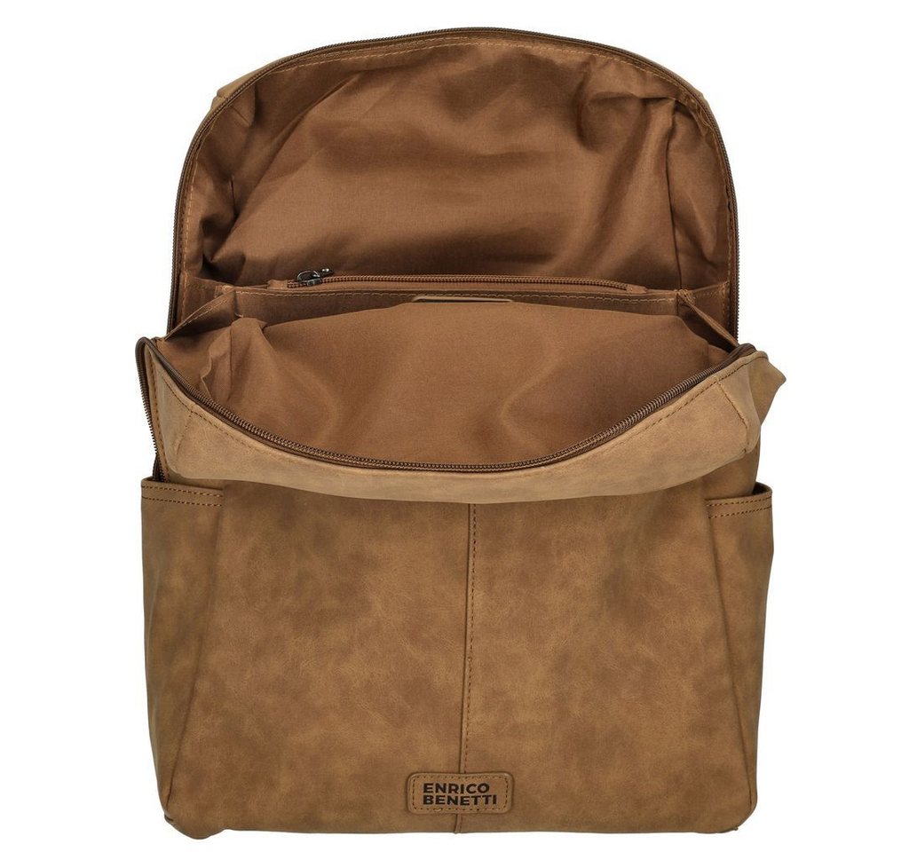 Christian Wippermann Cityrucksack Kleiner Rucksack Fahrradrucksack Leder Optik (1 tlg, 1-tlg), Kurier Schulrucksack Bag Bild 2