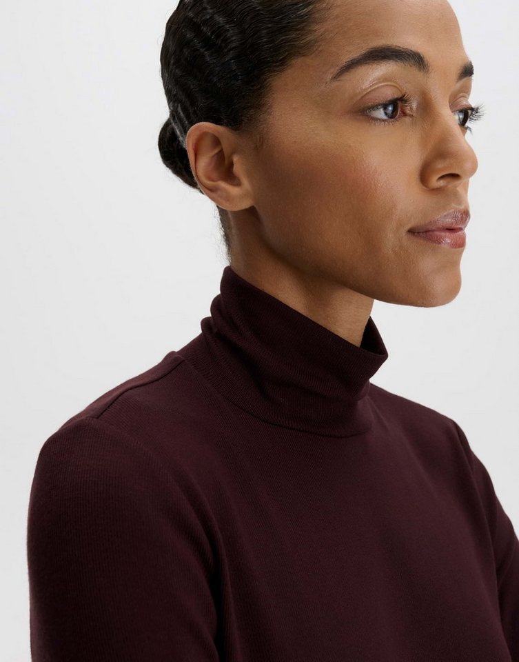 someday Rollkragenshirt Kirosie soft aus fließender Viskose Figurbetonter Schnitt mit feiner Rippstruktur