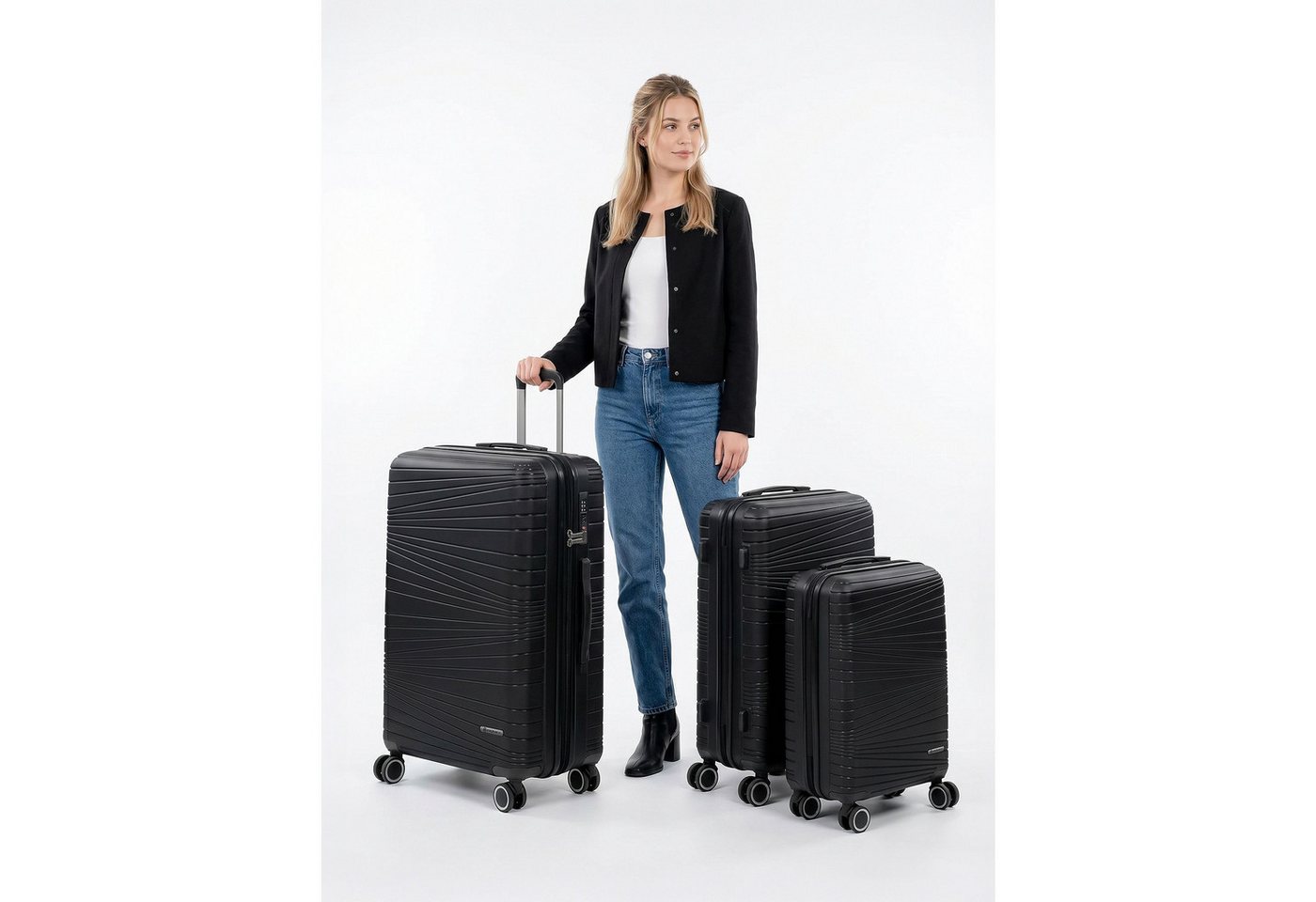 Franky Trolleyset Dallas 3.0, 4 Rollen, (3-teilig, 3 tlg), Polypropylen Bild 4