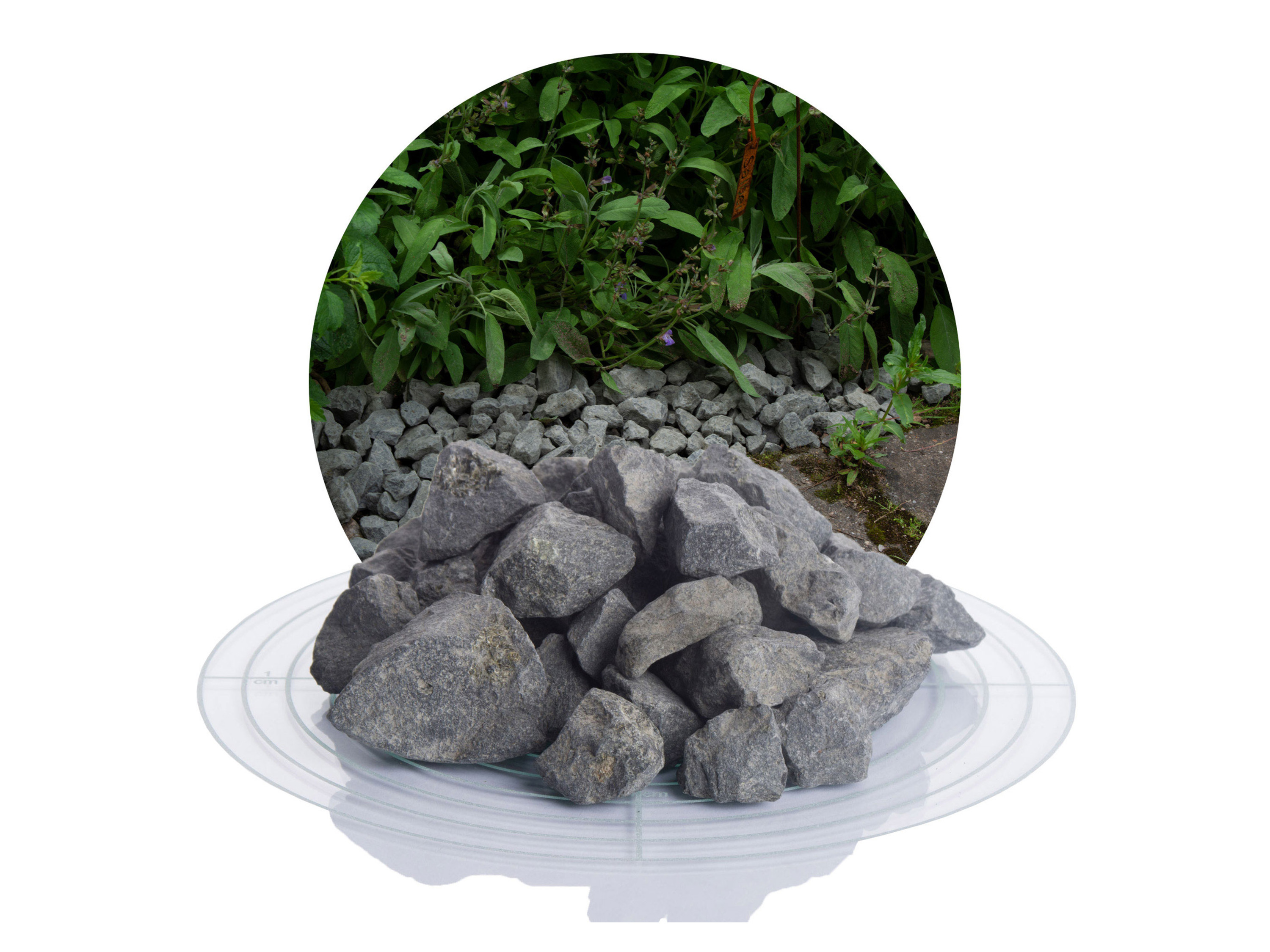 SCHICKER MINERAL Basalt Ziersplitt (16-32 mm, 1000 kg BigBag, Anthrazit)