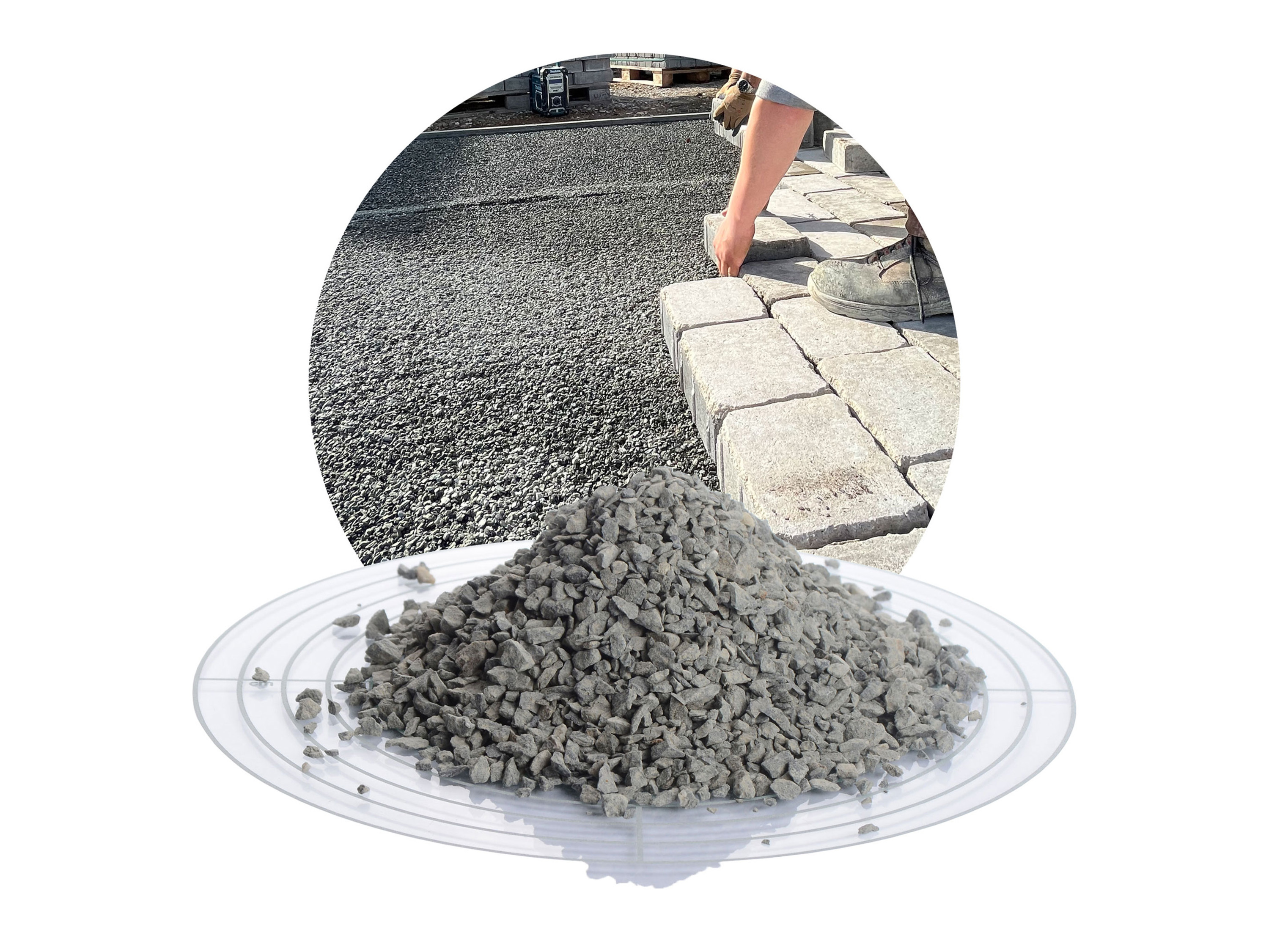 SCHICKER MINERAL Diabas Pflastersplitt (1-5 mm, 1000 kg BigBag, Grau) Bild 2