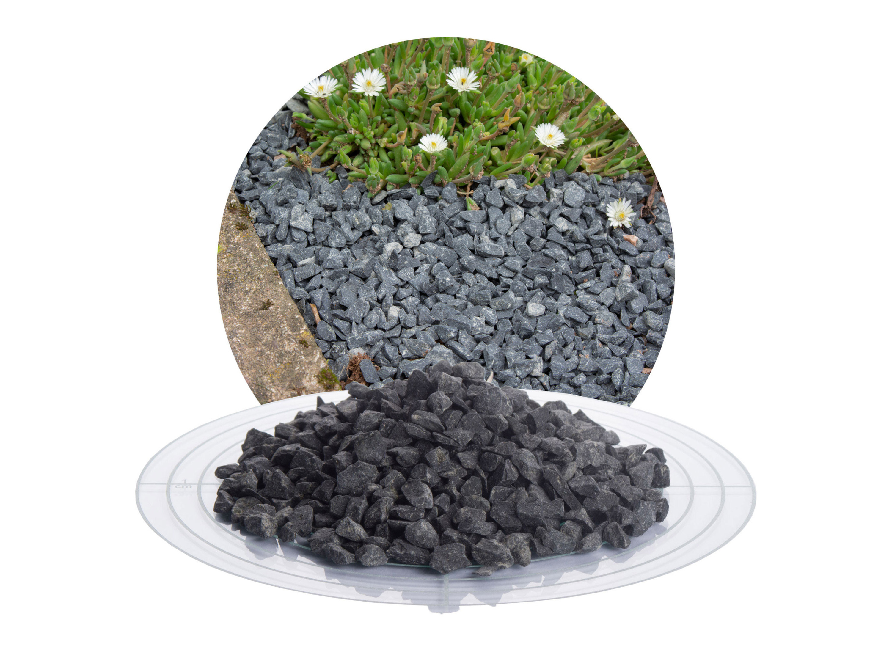 SCHICKER MINERAL Basalt Ziersplitt (5-8 mm, 1000 kg BigBag, Anthrazit) Bild 2