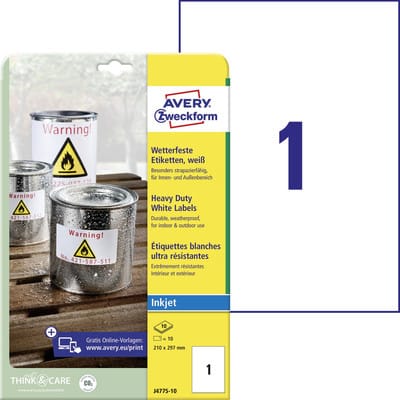 Avery J4775 - labels - 10 pcs. - A4