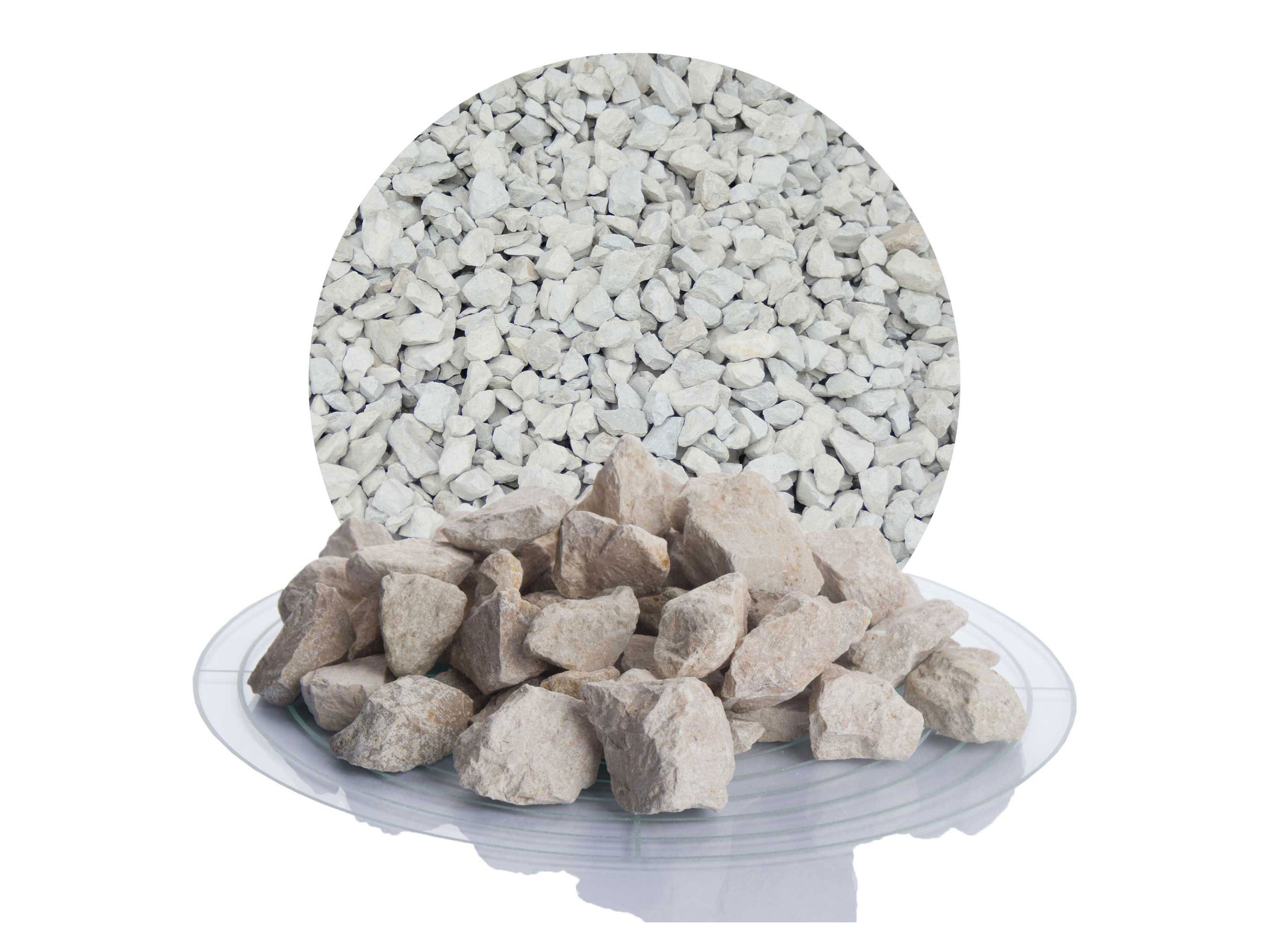 SCHICKER MINERAL Kalk Ziersplitt (16-32 mm, 1000 kg BigBag, Beige) Bild 3