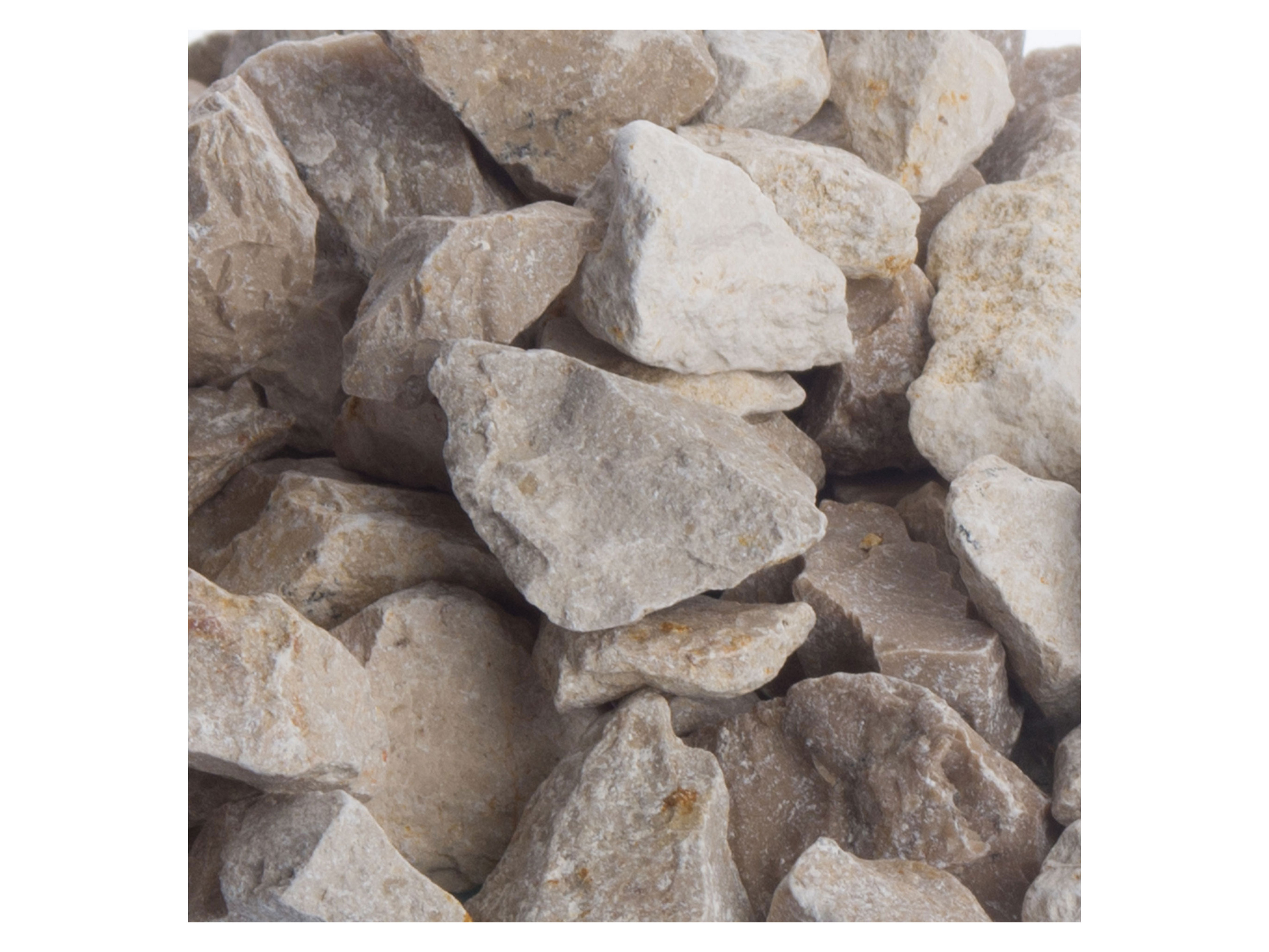 SCHICKER MINERAL Kalk Ziersplitt (8-16 mm, 1000 kg BigBag, Beige)