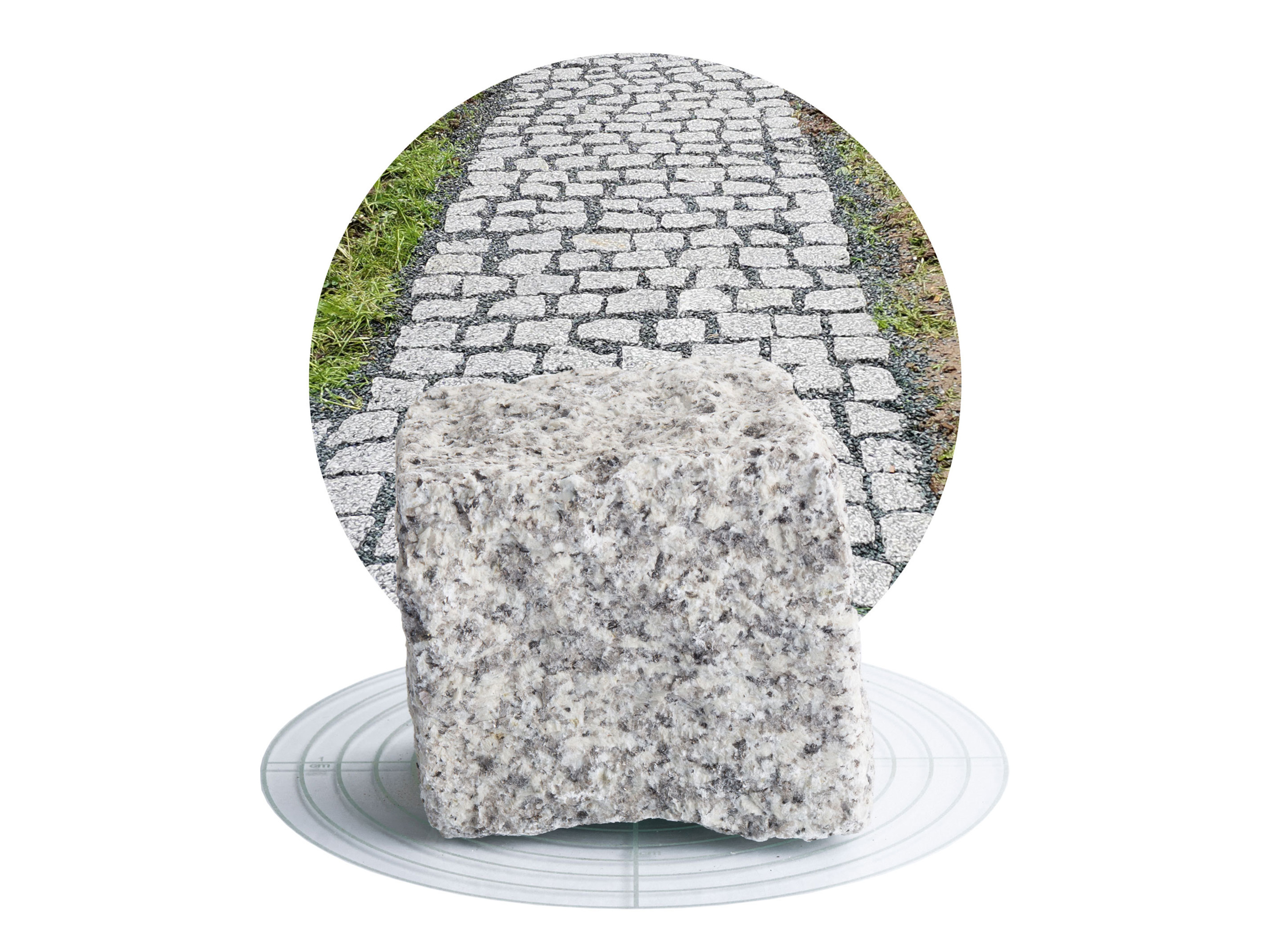 SCHICKER MINERAL Granit Pflastersteine (9x9x9 cm, 1000 kg BigBag, Hellgrau) Bild 2