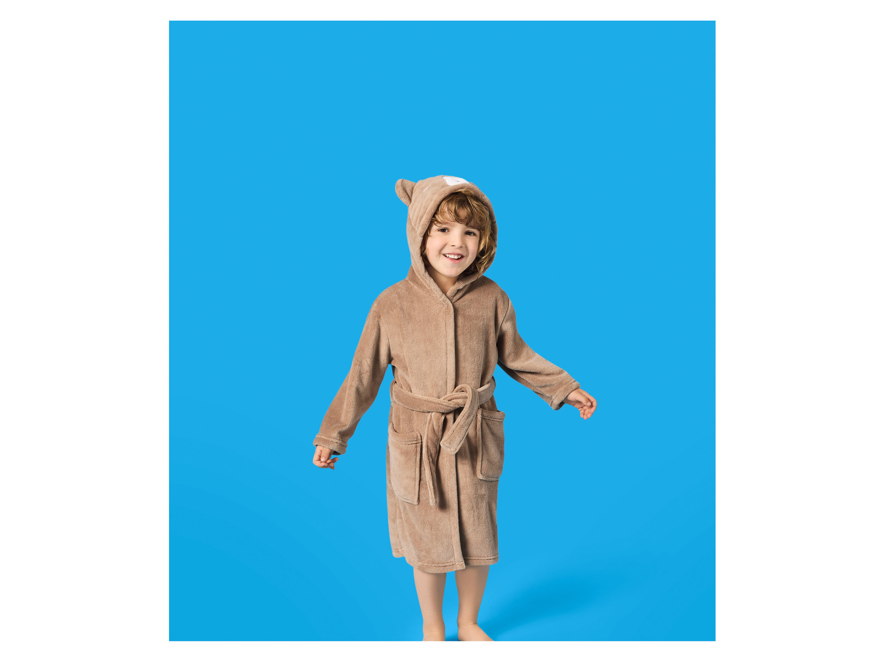 LUPILU® Kinder Bademantel (Braun, 122/128) Bild 3